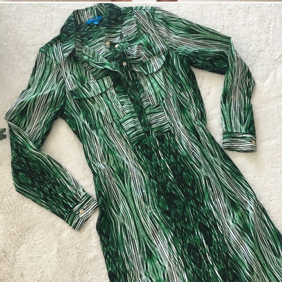 Derek Lam Green Shirt Dress size M - Picture 2 of 6